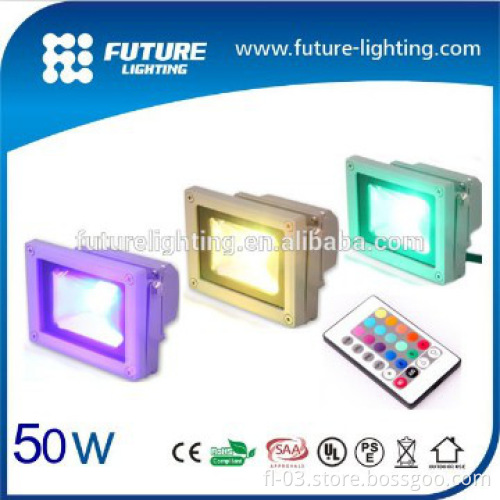 Color changing 50 watt 12V led flood lighting fixture garden outside